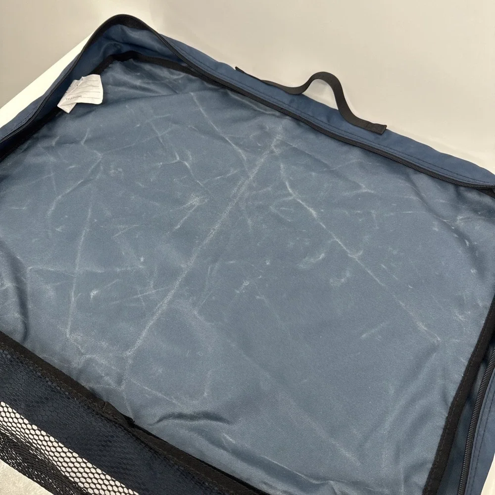 LL Bean Blue Nylon Packing Cube Set of 2 Travel Organizers Mesh Vintage Gorpcore